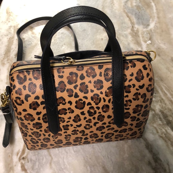 cheetah fossil purse